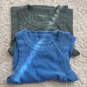 Old Navy Women's Tank Tops in Blue and Olive